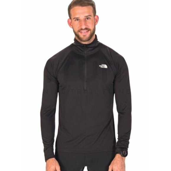 The North Face Shirt Men Small Black Vapor Wick Impulse Quarter‎ Zip Gorpcore - Picture 1 of 13